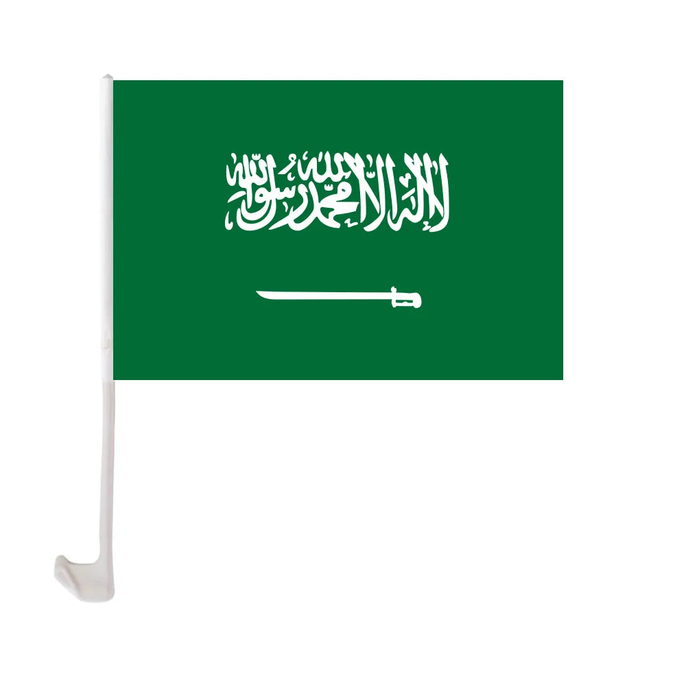 High Quality Custom Digitally Printed 3x5FT Polyester Saudi Arabia Flag Car Flag