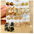 New Fashion Jewelry Bohemian Style Leopard Drop Stud Earring Set Alloy Pearl Big Hoop Earrings Set for Women Jewelry