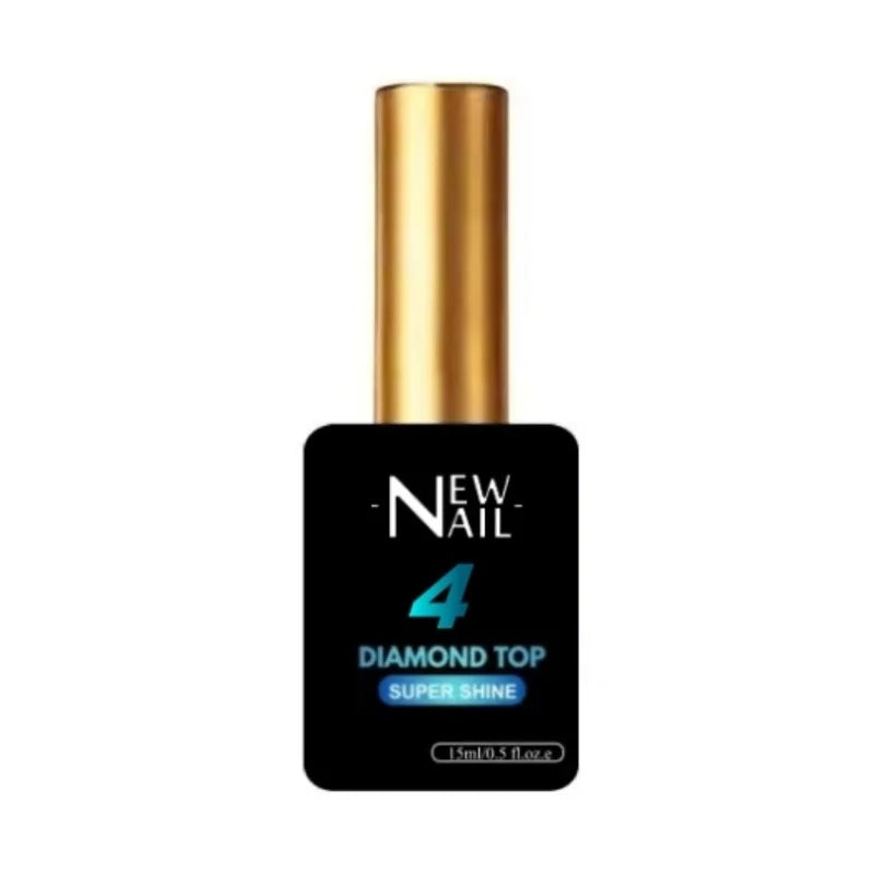 Nail Supplier 15ml High Quality No Yellow Crystal No Wipe Lasting Stain Resistant Super Shiny Clear Diamond Nail Top Coat