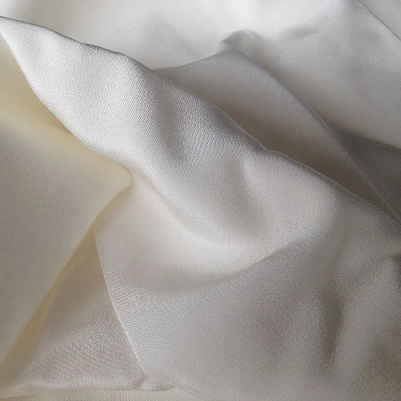 Undyed Natural White 12 Momme 140cm Width 6a Grade Silk Crepe De Chine Fabric