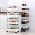 PP Plastic Multilayer Double Narrow Storage Rack Kitchen Bathroom Organizer Save Space Crack Shelf Removable Holder Pot Storage
