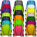 15 Colors Stock Promotional Drawstring Backpack Bags Sack Pack Cheap Tote Sport Storage Polyester Bag for Gym Traveling