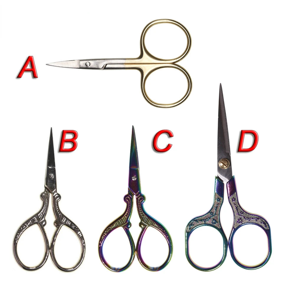 Stainless Steel Carbide Scissors Fly Fishing Tying Tool Feather Hair Synthetic Fibre Cutter