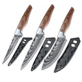 Little Cook 3pcs Ergonomic Handle Chef Knife Set Super Sharp Edge with Covers for Meat Cutting & Slicing Made of Durable Metal