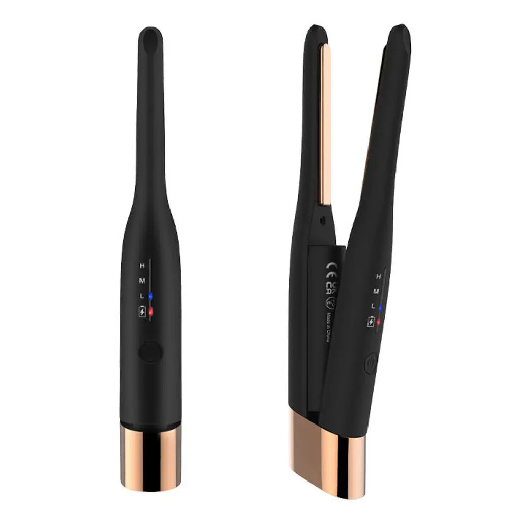 Luxury Mini Wireless Cordless Rechargeable Ceramic Hair Straightener Flat Iron