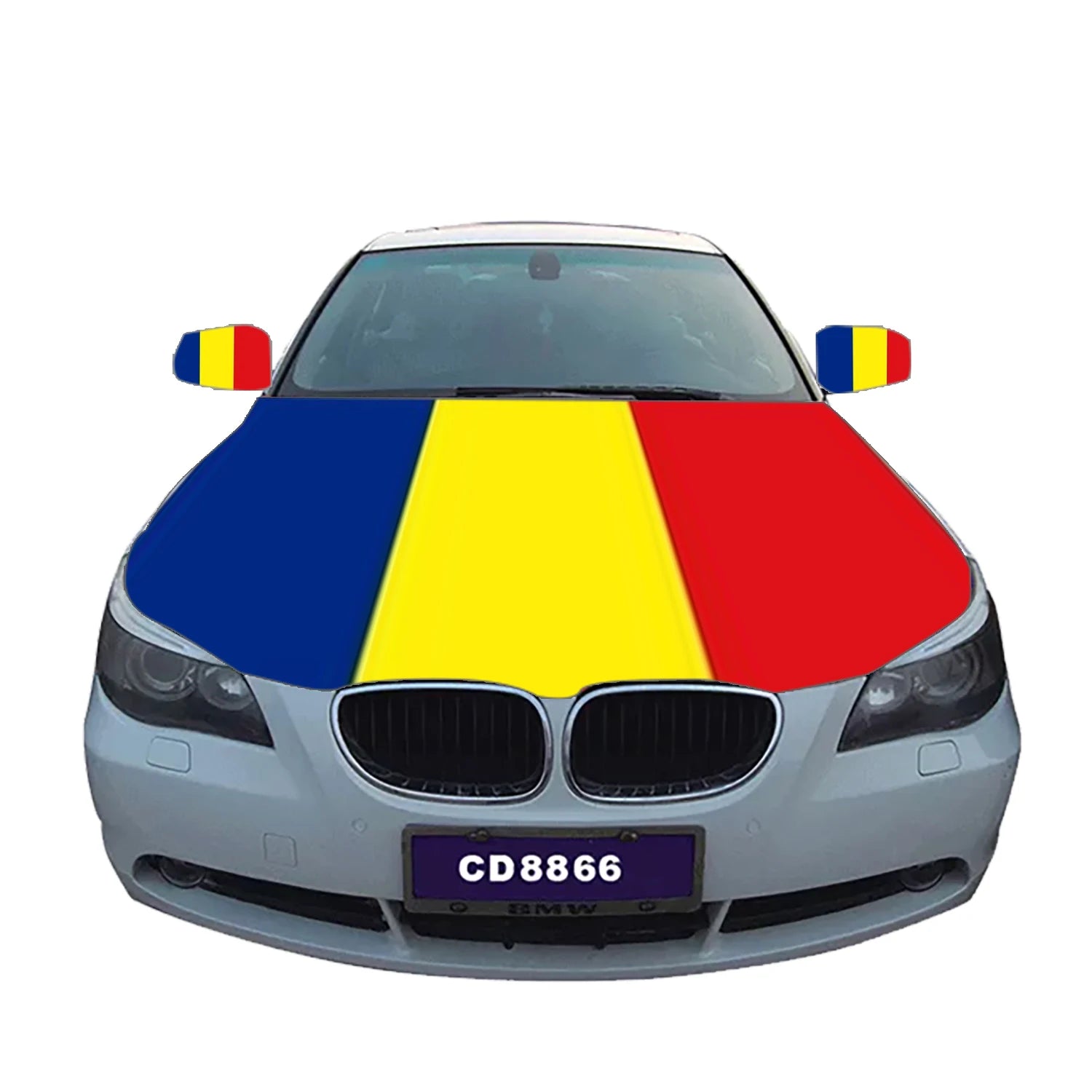 Hot Sale Cheap Custom Size Engine Flags 100%Polyester Cover Rearview Mirror Custom Rumania Romania Car Hood Flag