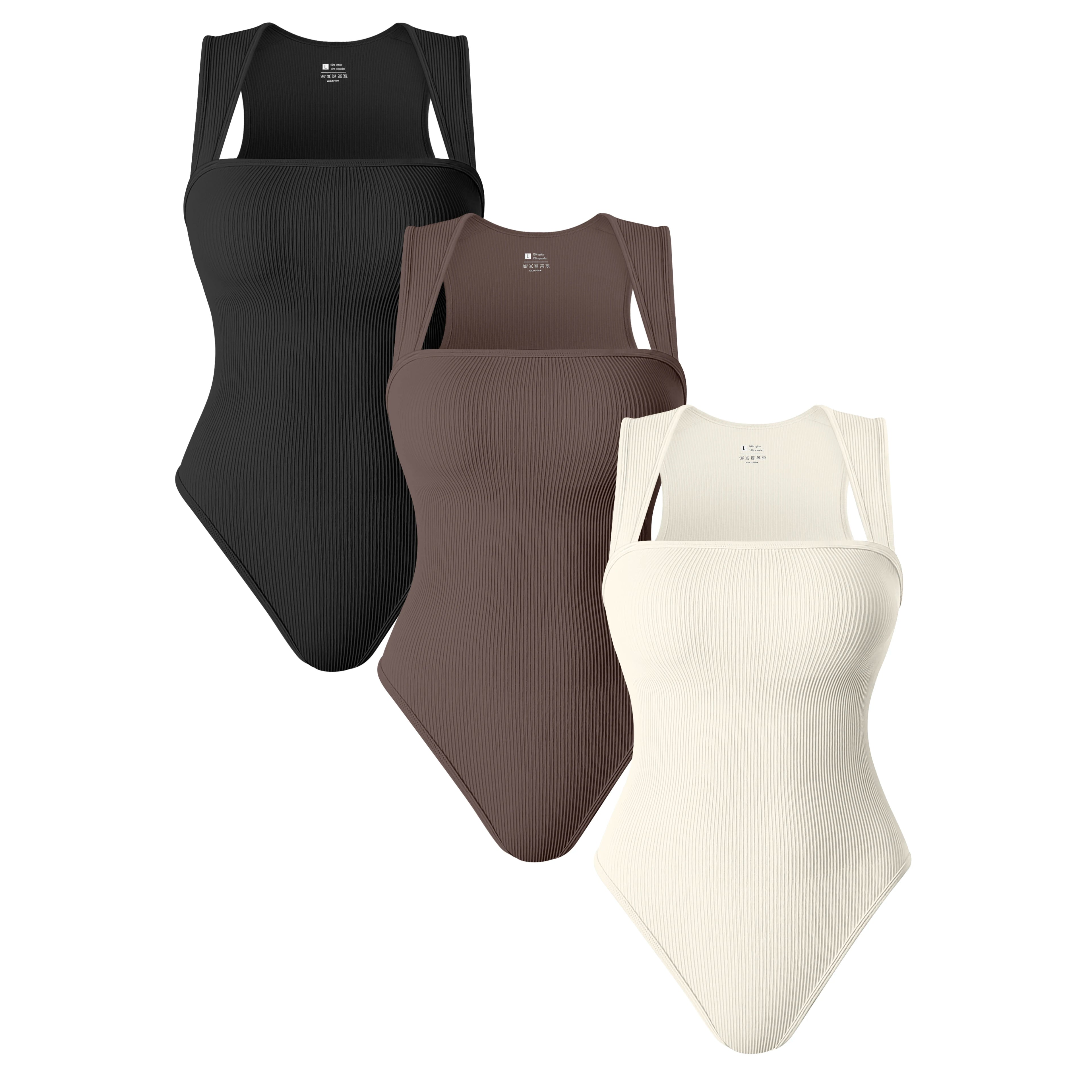 High Quality Seamless Square Neck Without Sleeves Women's Shapewear Bodysuit