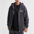 Custom Mens Zipper Hoodies Embroidered Printed Logo Blank Cotton Zip up Hoodies for Unisex