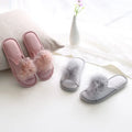 Fashion Flat TPR Sole Open Toe Matt Satin Turkey Fur Latest Ladies Slippers