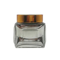 square Skin Care Packaging Cosmetic Plating Jar Empty 1 oz 60ml clear with Gold Black Lid