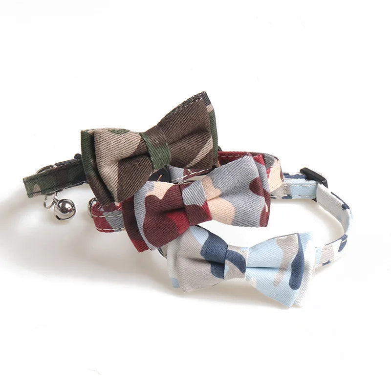 Promotional Price Custom Fashion Unique Safety Quick Release Buckle Adjustable Safety Cat Collar With Bow Tie and Bell
