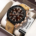 Reloj Hombre New Arrival Multi-Functional Luxury Leather Band Waterproof Business Men Sport Quartz Watch