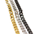 NS1269 Hip Hop Boho Chunky Gold Plated Stainless Steel Curb Cuban Link Chain Necklace