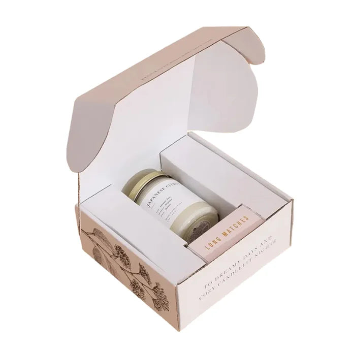 Custom Corrugated Board Candle Shipping Boxes with Matt Lamination Break Resistant Textured Packaging for Shipping Candles