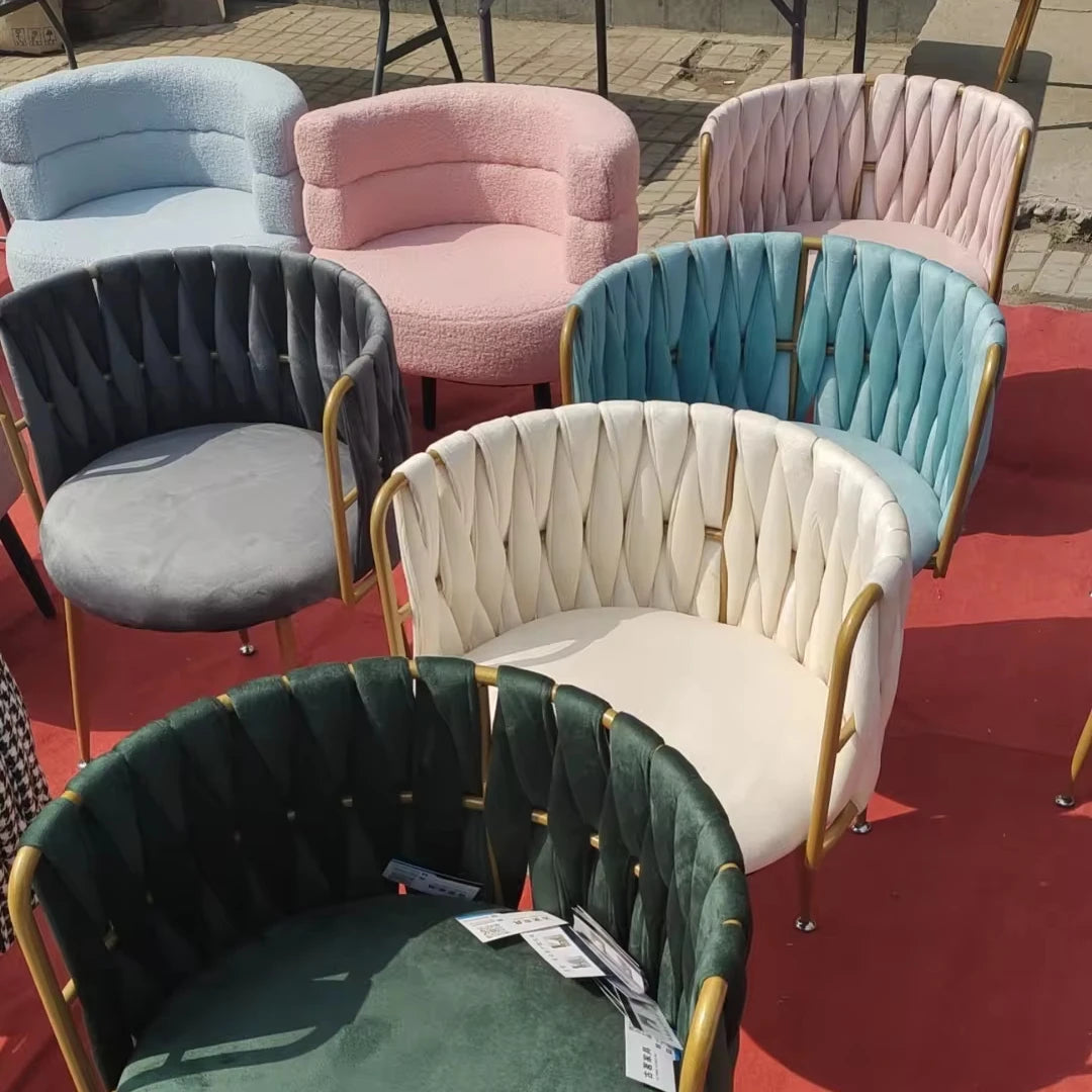 High Back Hotel Restaurant Designer Metal Italian Nordic Leather Outdoor Dining Chairs Modern Luxury for Table and Chair Room