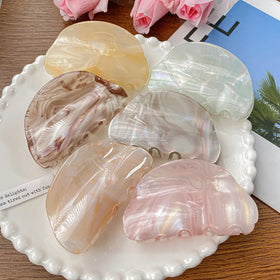 New Retro Fashion Hair Accessories 11cm/9cm Large Colorful Pvc Claw Clips Wholesale Simple Versatile Women Hair Claw