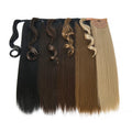 Julianna Kanekalon Futura Hair 28Inch Natural Hairpiece Smooth Pony Tail Synthetic Clip in Wrap Around Ponytail Hair Extensions