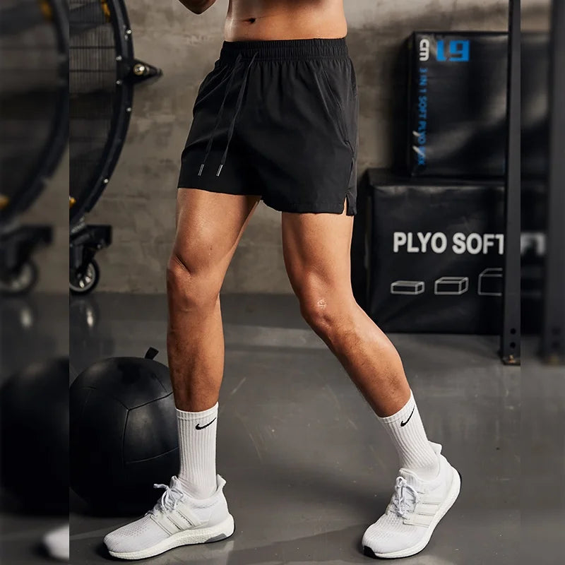 Custom Blank Split Hem Three Point Short Fitness Sport Men's Shorts