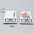 Sublimation Blank MDF Wooden Keychain Photo  Frame for Mother's/Father's Day Gifts