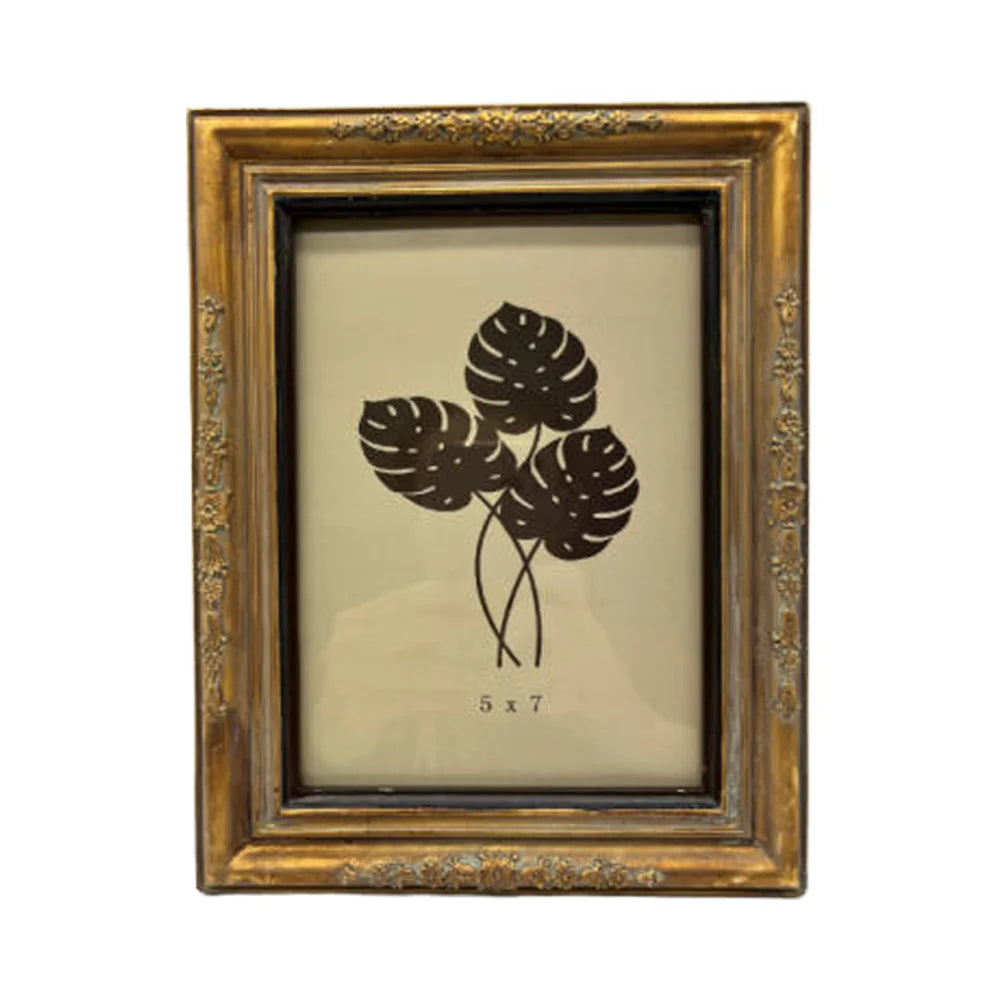 5x7 Inch Bronze Gold Vintage ABS Resin Picture Frame with Glass for Home and Wall Decorations Wholesale Photo Frames