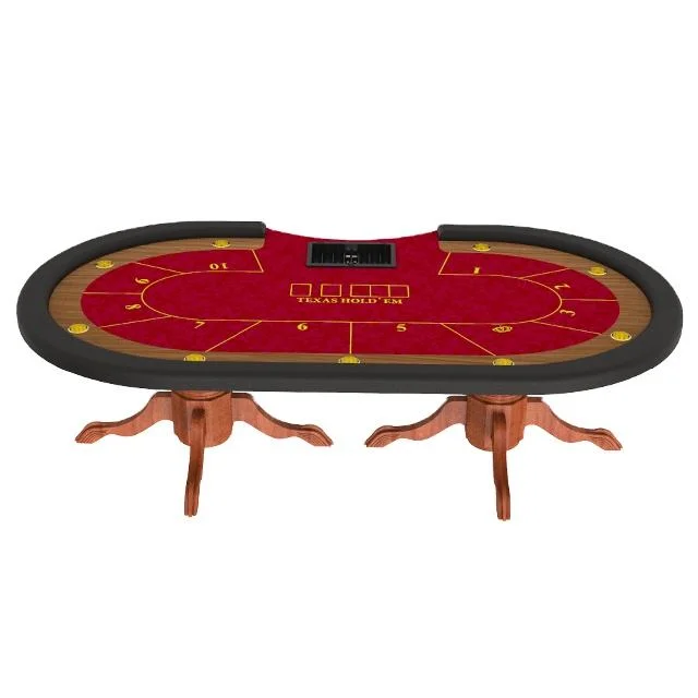 YH 10 Person Casino Game Poker Table Texas Wooden Poker Table