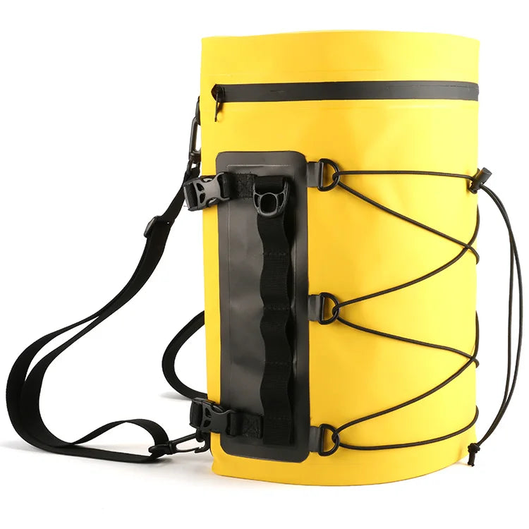 Mesh Pocket Outdoor Sports Semicircle PVC Custom Logo Waterproof Dry Backpack for Surfing Floating Motorcycle Kayaking Travel