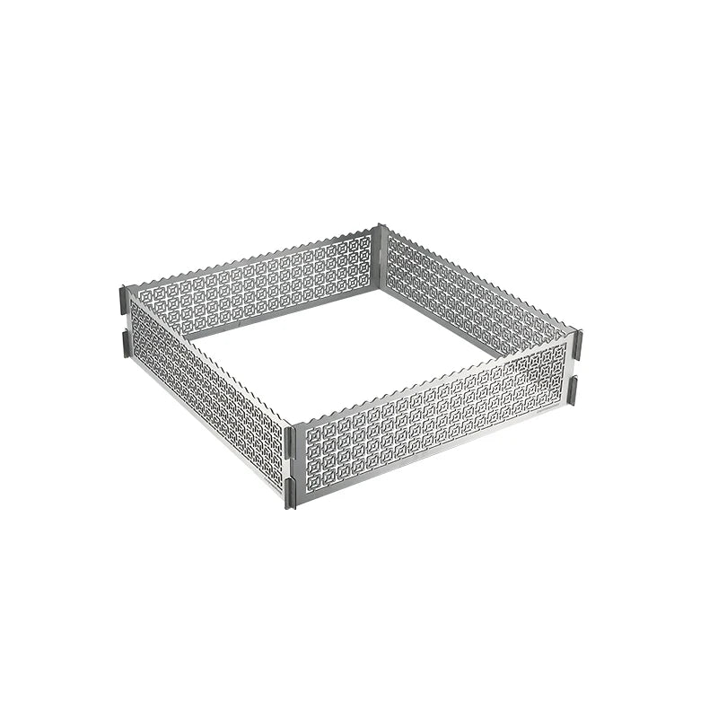 Campingmoon Custom Easy to Install Portable Stainless Steel Firepit Windshield Film Screen for Gril