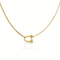 Chris April in Stock 18k Gold Plated 925 Sterling Silver Minimalist Beads U Shape Side Chain  Necklaces