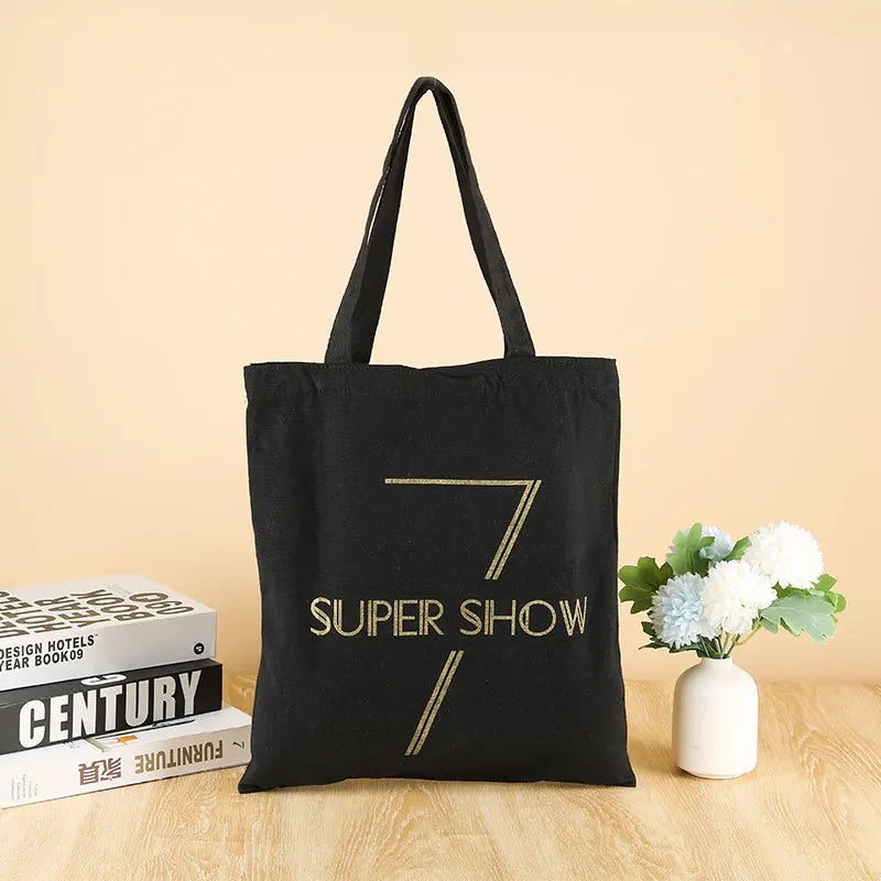 Recycle Organic 100% Plain Cotton Shopping Bag Reusable Cotton Canvas Tote Bags With Custom Printed Logo