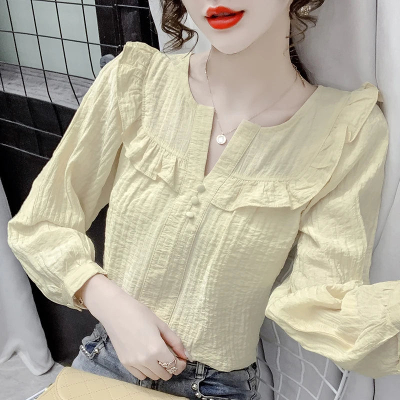 Summer Ladies Chiffon Shirt Short-sleeved Women's New Trendy Tops Design Sense Korean Version Was Thin and Thin Shirt