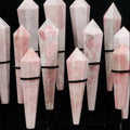 Wholesale Natural Rock Healing Wands Gemstone Carved Pink Opal Wand Crystal Scepter Tower Point for Sale
