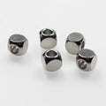 Spacer Bracelets Custom Logo Faceted Stainless Steel Square Carved Cubic Beads for Jewelry Making