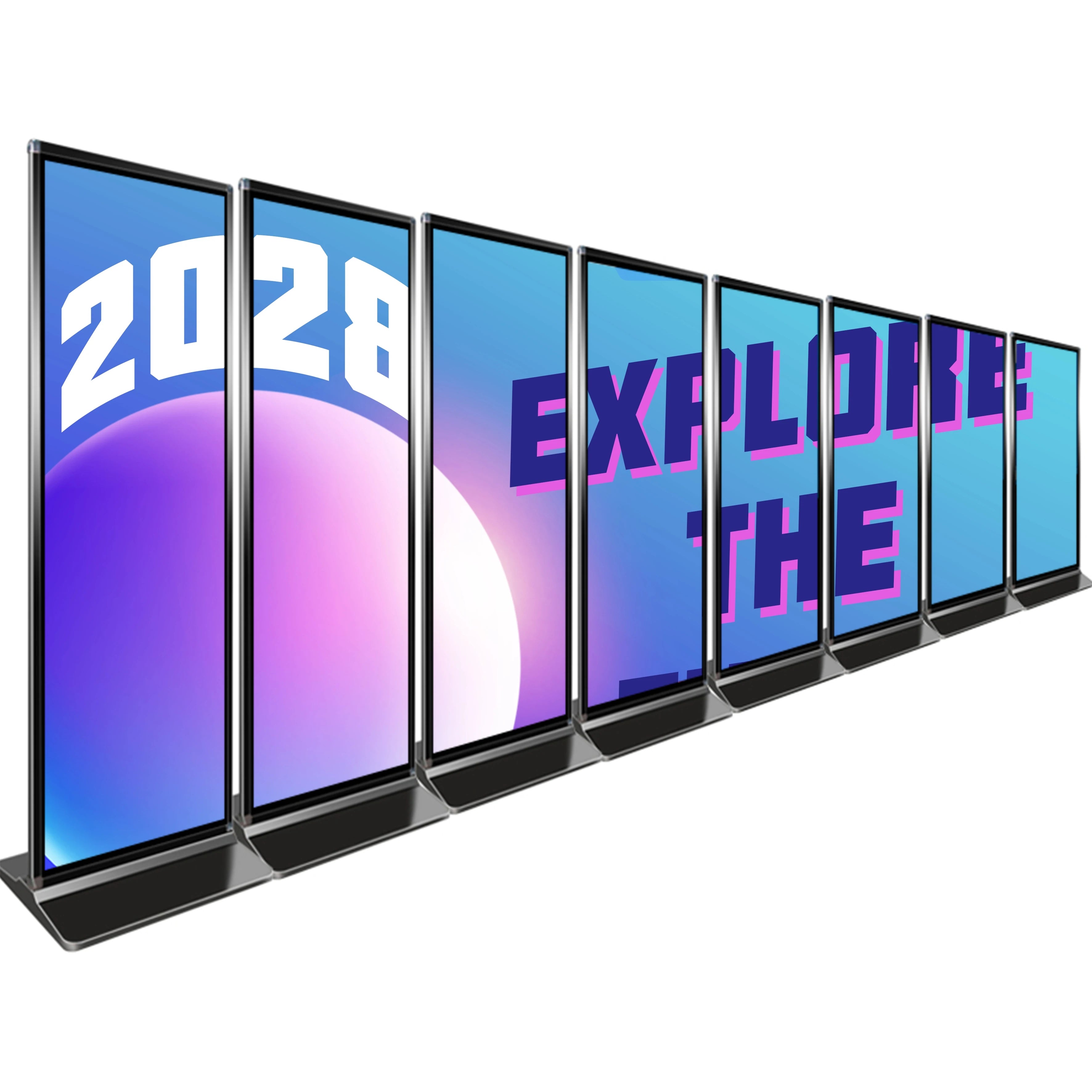 70 75 86 Inch Floor Stand Display Digital Signagetotemlcd Advertising Screens
