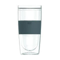 Eco-friendly Borosilicate Glass Modern Double Wall Insulated Cup with Gel Leak Proof BPA Free for Party & Restaurant Use
