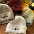 Women's Autumn Winter Thickened Warm Knitted Pullover Cap Cute Dachshund Puppy Design Korean Ear Protectors Common Beanies