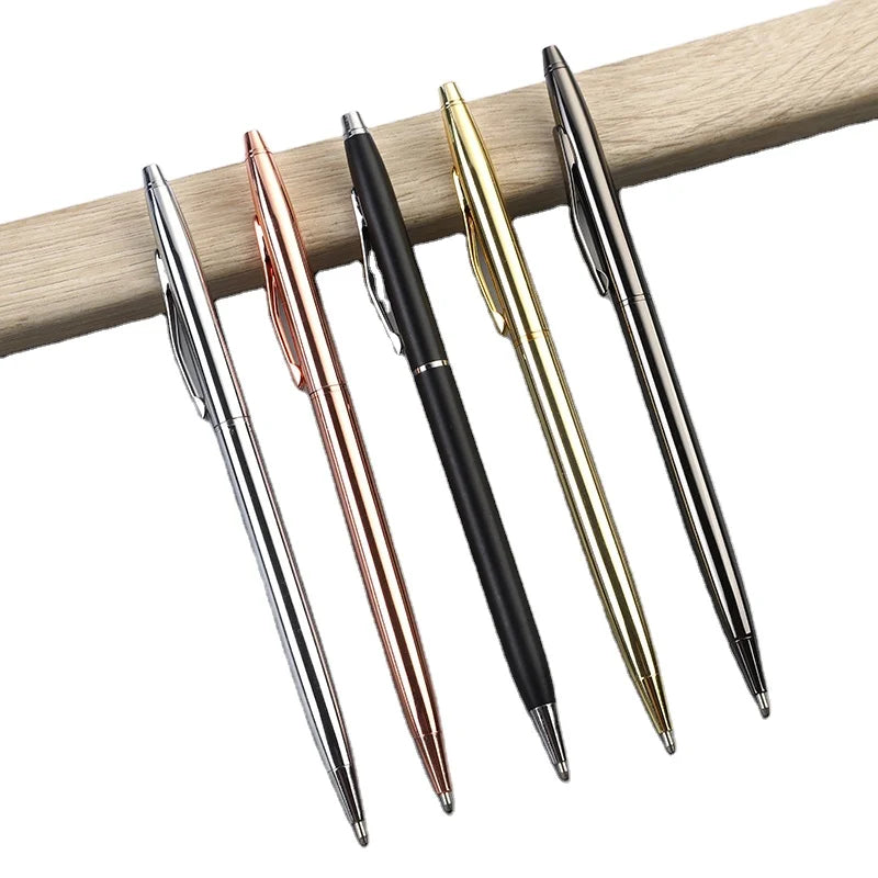 SHULI Manufacturer Wholesale Metal Pen High Quality Luxury Electroplating Black Ballpoint Pen Customized Logo Corporate Gift Pen