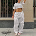 Liu Ming Custom logo Women Streetwear Fashion Clothes Loose Jogger Sweatpants Cargo Trousers XS Pants MegaBDM
