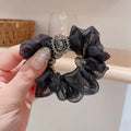 Fashion Woman Rhinestones Hair Ties Scrunchies Girls Ponytail Holders Rubber Band Hair Accessories