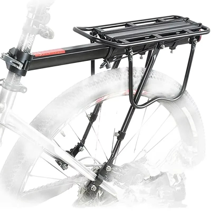 Manufactory Fast Supply 22lbs Capacity Mountain Bike Adjustable Length Rear Rack Quick Release Bicycle Luggage Carrier Cargo