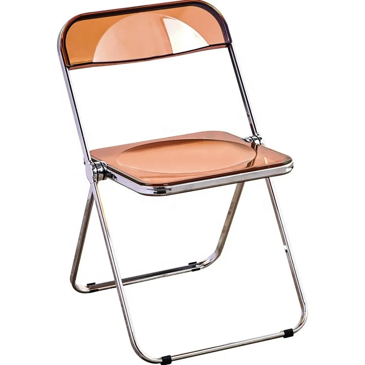Durable Modern Transparent Plastic Folding Dining Chair Colorful for Reading Room Bathroom Park and Gym Application Price