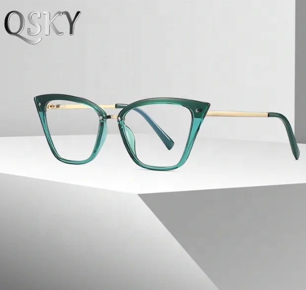 2024 Jiuling New Cat Eye Spectacles Frame Retro Leopard Print Optical Eyeglasses Ladies High End Anti Blue Light Glasses Frame