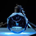 Customize Octagonal Crystal Keyring Glass Key Chain Intaglio Printing Wedding Favors Gifts Guest Llavero Anime Keychains