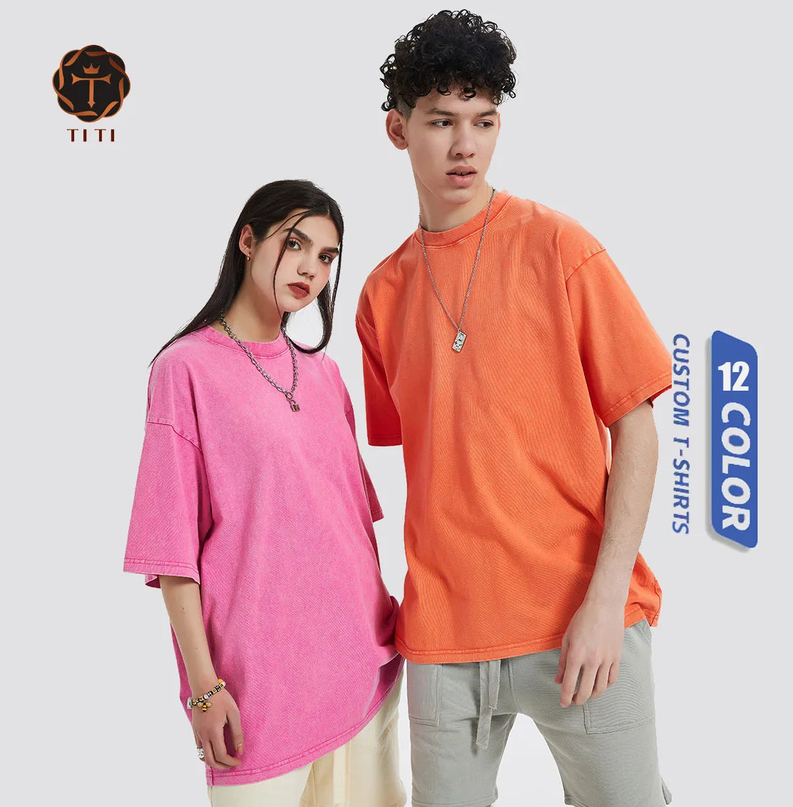Wholesale Custom Vintage Hip Hop T-Shirt for Men 100% Cotton Acid Washed Oversized Graphic on a Washed Blank T-Shirt