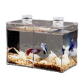 Acrylic Mini Rectangular Fish Tank Plastic Betta Aquarium Decor for Home Office Desk Ornamental Turtle Tanks for Landscaping