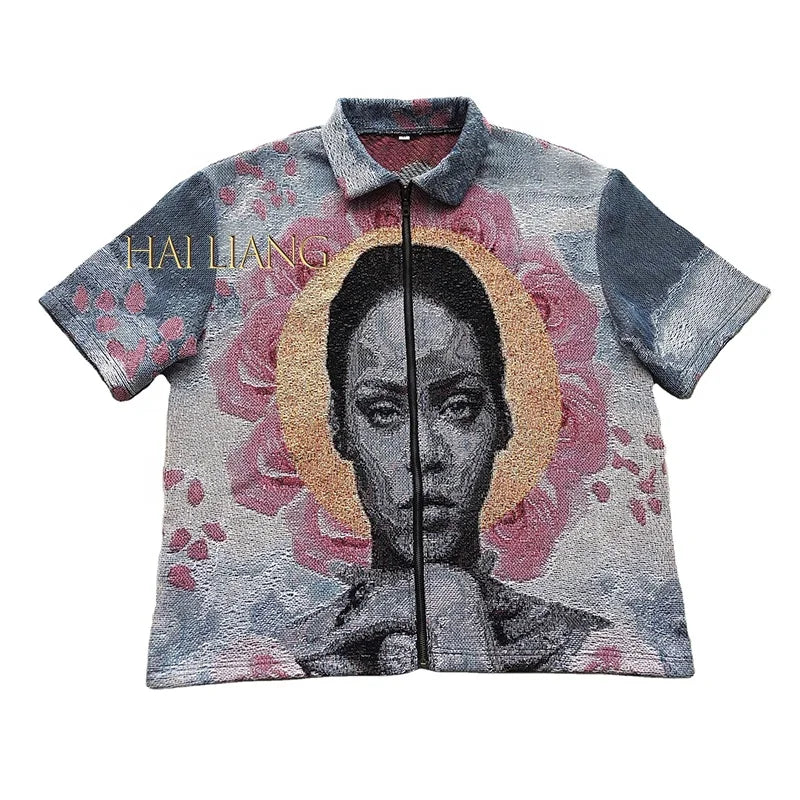 High Quality Tapestri Clothing Heavy Cotton T Shirt for Men US Size Tapestry Tshirt Men's Clothing Polo Shirt Custom logo