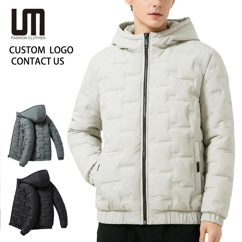 Custom Brand Logo New Arrivals Wholesale Autumn Winter Men Clothes Fashion Warm Windproof Zipper Jackets Coat