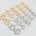 M992  10 Pcs/lot Round Shape Clasp Hooks 18K Gold Plated Connectors Diy Necklace Jewelry Making Accessories Findings