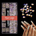 Sparkle in Box Flat Back Bottom Glass Crystals Diamond Stone Nail Rhinestones Box for Nail Art Design