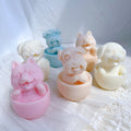 Animal Soy Wax Silicone Mould Puppy Lover Home Decor Gift Cute Cup Dog Candle Silicone Mold