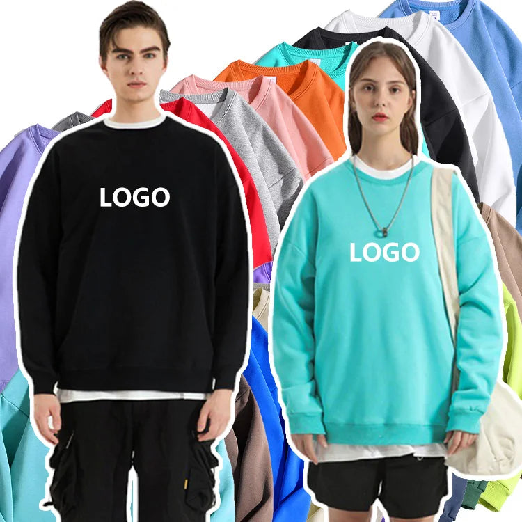 Premium Wholesale Custom Printed Designer Blank Thick Heavyweight Winter Unisex Men Crewneck Sweatshirt